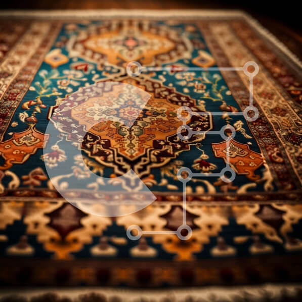 Intra Συλλεκτικό Ξύλινο Παζλ Plywood  4mm - Εξαιρετικό παραδοσιακό περσικό χαλί με εντυπωσιακά λουλουδάτα σχέδια Σε Ξύλινο Κουτί - Διαστάσεις Puzzle: 10x10 cm – 25 κομμάτια