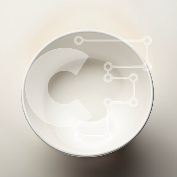 Intra Συλλεκτικό Ξύλινο Παζλ Plywood  4mm - Άδειο λευκό κεραμικό μπολ σε επίπεδη επιφάνεια Σε Ξύλινο Κουτί - Διαστάσεις: 10x10 cm – 25 κομμάτια