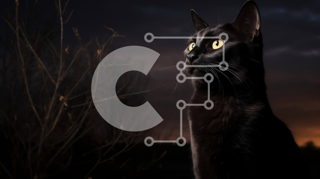 Σετ των 2 Intra Συλλεκτικό Ξύλινο Παζλ Plywood  4mm - Μυστηριώδης εικόνα μιας μαύρης γάτας ενάντια σε έναν δραματικό ουρανό Σε Ξύλινο Κουτί - Διαστάσεις: 10x10 cm – 25 κομμάτια