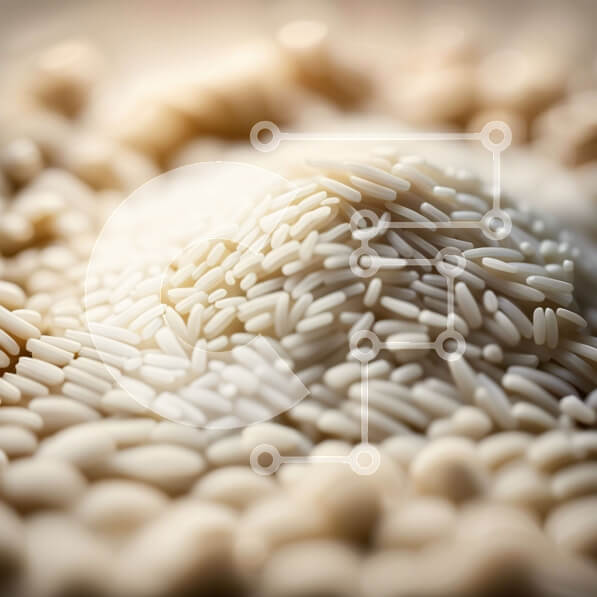 Σετ των 2 Intra Συλλεκτικό Ξύλινο Παζλ Plywood  4mm - Όμορφη κοντινή λήψη κόκκων λευκού ρυζιού Σε Ξύλινο Κουτί - Διαστάσεις: 10x10 cm – 25 κομμάτια