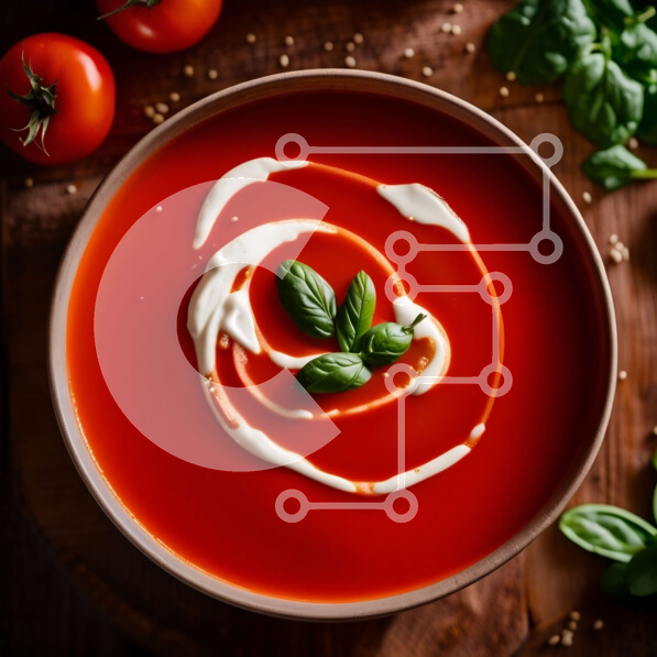 Σετ των 2 Intra Συλλεκτικό Ξύλινο Παζλ Plywood  4mm - Νόστιμη σούπα ντομάτας με μια πινελιά ξινή κρέμα Σε Ξύλινο Κουτί - Διαστάσεις: 10x10 cm – 25 κομμάτια