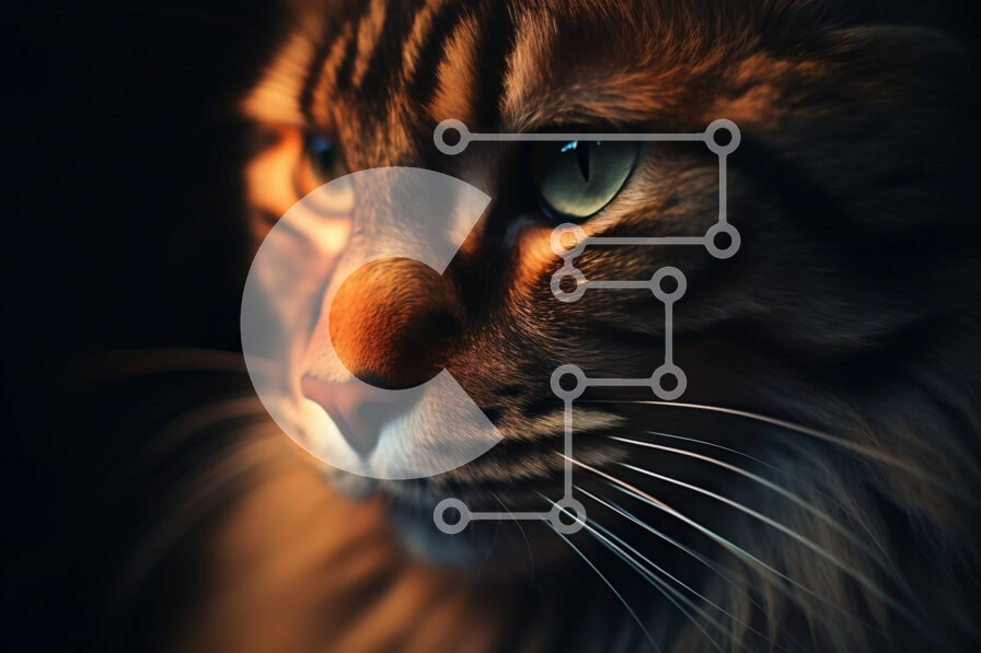 Σετ των 2 Intra Συλλεκτικό Ξύλινο Παζλ Plywood  4mm - Εκπληκτική κοντινή πλάνο του προσώπου μιας τίγρης με φωτεινά πράσινα μάτια και ρίγες Σε Ξύλινο Κουτί - Διαστάσεις: 10x10 cm – 25 κομμάτια