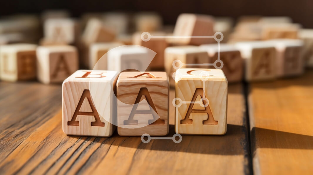 Intra Συλλεκτικό Ξύλινο Παζλ Plywood  4mm - Ξύλινα μπλοκ που γράφουν «aaa» σε ένα τραπέζι Σε Ξύλινο Κουτί - Διαστάσεις Puzzle: 10x10 cm – 25 κομμάτια