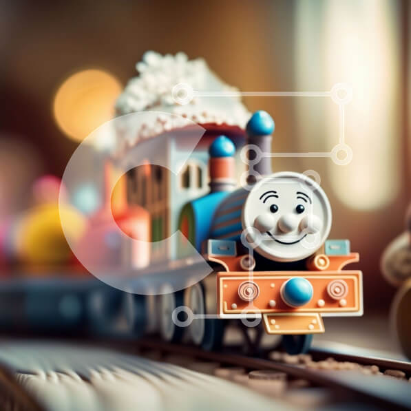 Intra Συλλεκτικό Ξύλινο Παζλ Plywood  4mm - Πολύχρωμο παιχνίδι τρενάκι με ατμομηχανή και αυτοκίνητα Σε Ξύλινο Κουτί - Διαστάσεις: 10x10 cm – 25 κομμάτια