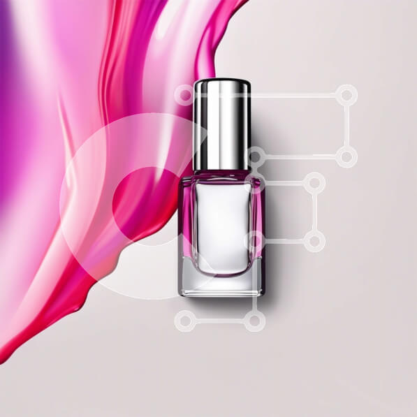 Σετ των 2 Intra Συλλεκτικό Ξύλινο Παζλ Plywood  4mm - Κομψό και μοντέρνο ροζ βερνίκι νυχιών με δυναμικό στροβιλιζόμενο υγρό Σε Ξύλινο Κουτί - Διαστάσεις: 10x10 cm – 25 κομμάτια