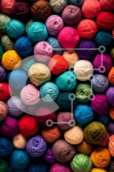 Intra Συλλεκτικό Ξύλινο Παζλ Plywood  4mm - Όμορφη εικόνα ενός σωρού από πολύχρωμες μπάλες νήματος Σε Ξύλινο Κουτί - Διαστάσεις: 10x10 cm – 25 κομμάτια