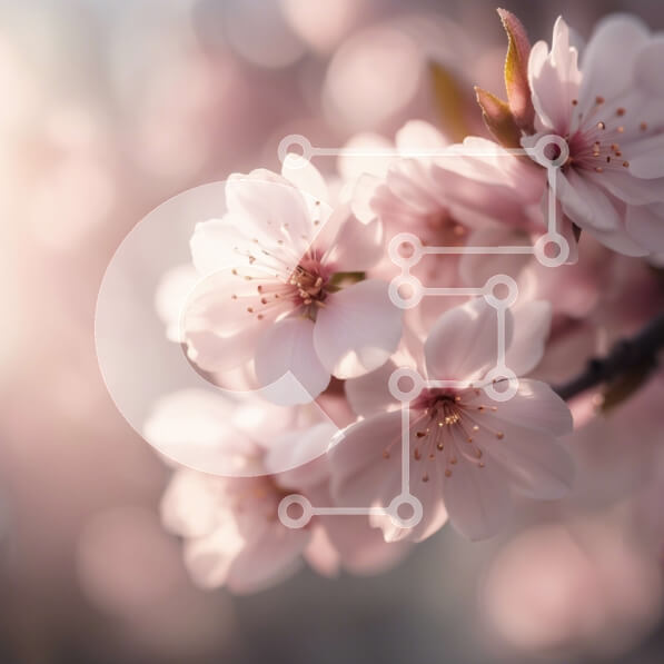 Intra Συλλεκτικό Ξύλινο Παζλ Plywood  4mm - Εκπληκτική κινηματογράφηση σε πρώτο πλάνο των ανθισμένων κερασιών σε πλήρη άνθιση Σε Ξύλινο Κουτί - Διαστάσεις: 10x10 cm – 25 κομμάτια