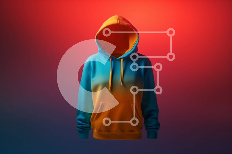 Intra Συλλεκτικό Ξύλινο Παζλ Plywood  4mm - Μοντέρνο Ombre Hoodie για μοντέρνα εμφάνιση Σε Ξύλινο Κουτί - Διαστάσεις Puzzle: 10x10 cm – 25 κομμάτια