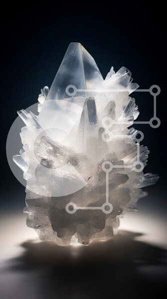 Intra Συλλεκτικό Ξύλινο Παζλ Plywood  4mm - Όμορφη εικόνα ενός διαυγούς κρυστάλλου χαλαζία Σε Ξύλινο Κουτί - Διαστάσεις: 10x10 cm – 25 κομμάτια