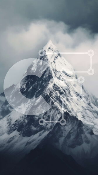 Intra Συλλεκτικό Ξύλινο Παζλ Plywood  4mm - Όμορφη εικόνα μιας χιονισμένης κορυφής με σύννεφα στο φόντο Σε Ξύλινο Κουτί - Διαστάσεις Puzzle: 10x10 cm – 25 κομμάτια