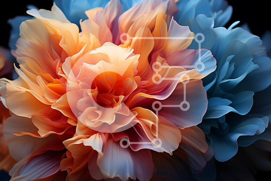 Intra Συλλεκτικό Ξύλινο Παζλ Plywood  4mm - Δονούμενη κοντινή εικόνα ενός λουλουδιού σε πλήρη άνθιση Σε Ξύλινο Κουτί - Διαστάσεις: 10x10 cm – 25 κομμάτια