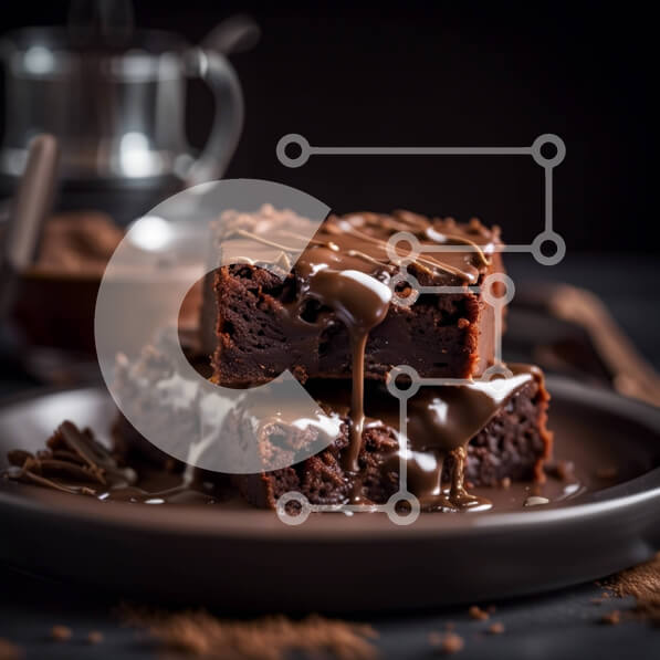 Σετ των 2 Intra Συλλεκτικό Ξύλινο Παζλ Plywood  4mm - Λαχταριστά μπράουνις σοκολάτας Σε Ξύλινο Κουτί - Διαστάσεις: 10x10 cm – 25 κομμάτια