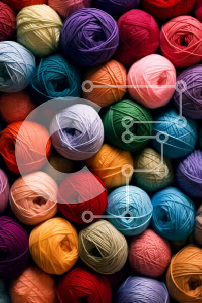 Intra Συλλεκτικό Ξύλινο Παζλ Plywood  4mm - Σωρός από πολύχρωμες μπάλες νήματος Σε Ξύλινο Κουτί - Διαστάσεις: 10x10 cm – 25 κομμάτια