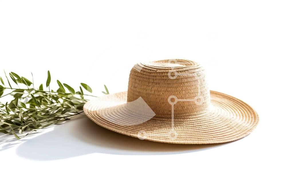 Intra Συλλεκτικό Ξύλινο Παζλ Plywood  4mm - Κομψό ψάθινο καπέλο με τόνο Rosemary Σε Ξύλινο Κουτί - Διαστάσεις Puzzle: 10x10 cm – 25 κομμάτια