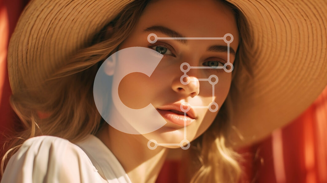 Intra Συλλεκτικό Ξύλινο Παζλ Plywood  4mm - Κομψή νεαρή γυναίκα που ποζάρει μπροστά από την κόκκινη κουρτίνα Σε Ξύλινο Κουτί - Διαστάσεις Puzzle: 10x10 cm – 25 κομμάτια