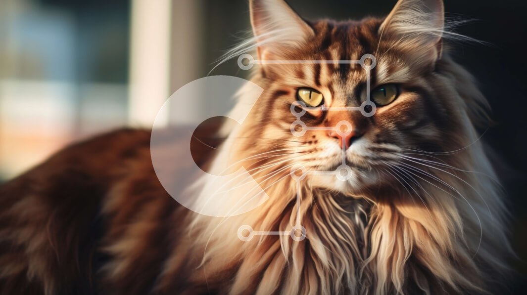 Σετ των 2 Intra Συλλεκτικό Ξύλινο Παζλ Plywood  4mm - Όμορφη κοντινή φωτογραφία μιας μακρυμάλλης γάτας με ηλιόλουστη γούνα Σε Ξύλινο Κουτί - Διαστάσεις: 10x10 cm – 25 κομμάτια