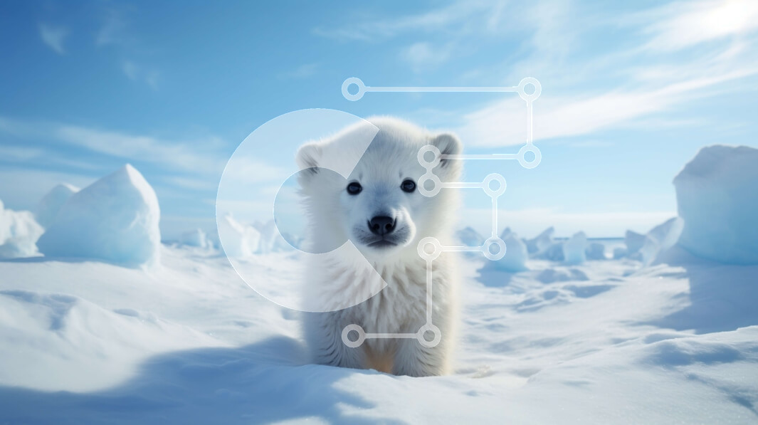 Σετ των 2 Intra Συλλεκτικό Ξύλινο Παζλ Plywood  4mm - Λευκό πολικό αρκουδάκι σε χιονισμένο τοπίο με παγόβουνα Σε Ξύλινο Κουτί - Διαστάσεις: 10x10 cm – 25 κομμάτια