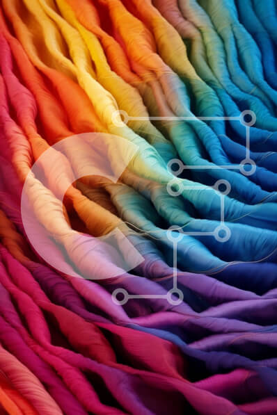 Intra Συλλεκτικό Ξύλινο Παζλ Plywood  4mm - Υφή κυματιστού υφάσματος σε χρώμα ουράνιο τόξο Σε Ξύλινο Κουτί - Διαστάσεις Puzzle: 10x10 cm – 25 κομμάτια