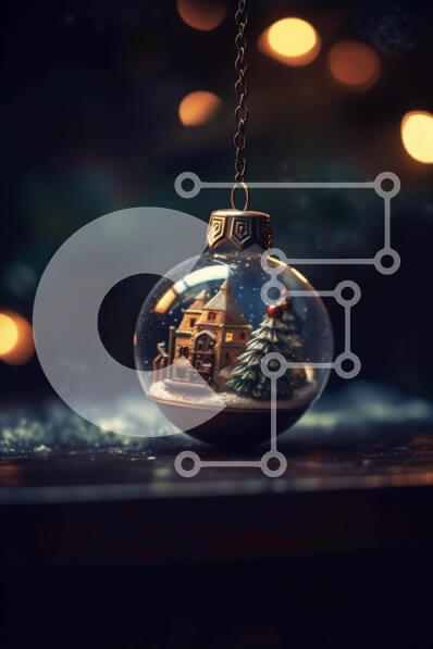 Intra Συλλεκτικό Ξύλινο Παζλ Plywood  4mm - Χριστουγεννιάτικο στολίδι που κρέμεται από κλαδί δέντρου | Φωτογραφία Αρχείου Σε Ξύλινο Κουτί - Διαστάσεις: 10x10 cm – 25 κομμάτια