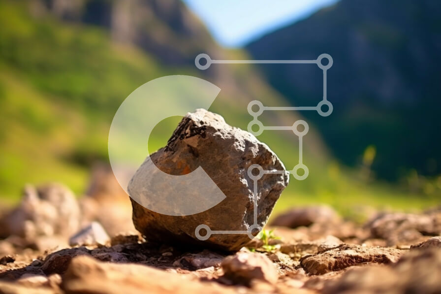 Intra Συλλεκτικό Ξύλινο Παζλ Plywood  4mm - Εκπληκτικό τοπίο με μια οροσειρά βράχων και βουνών στο βάθος Σε Ξύλινο Κουτί - Διαστάσεις: 10x10 cm – 25 κομμάτια