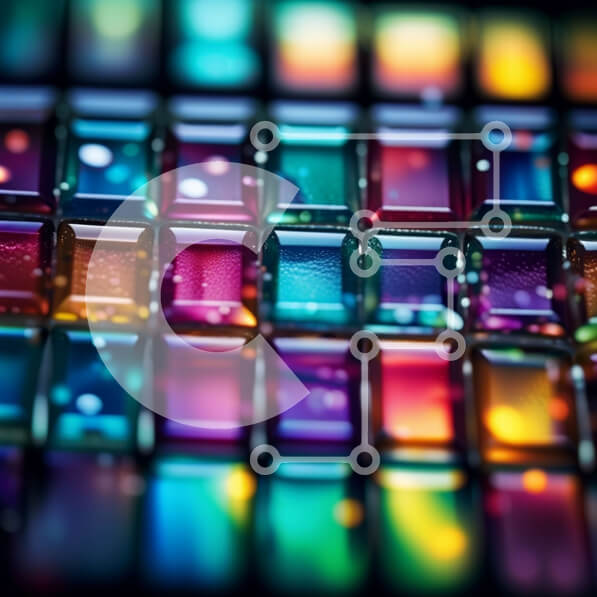 Intra Συλλεκτικό Ξύλινο Παζλ Plywood  4mm - Εκπληκτικό κοντινό πλάνο ενός πολύχρωμου μωσαϊκού με περίπλοκες λεπτομέρειες Σε Ξύλινο Κουτί - Διαστάσεις Puzzle: 10x10 cm – 25 κομμάτια