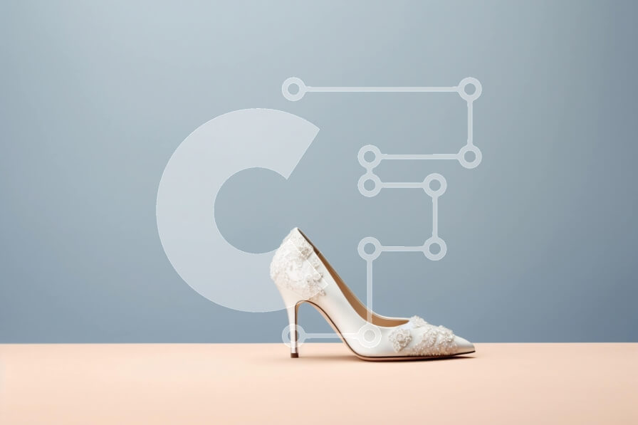 Intra Συλλεκτικό Ξύλινο Παζλ Plywood  4mm - Κομψά λευκά ψηλοτάκουνα παπούτσια με λεπτομέρειες από δαντέλα Σε Ξύλινο Κουτί - Διαστάσεις Puzzle: 10x10 cm – 25 κομμάτια