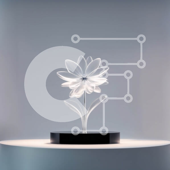 Intra Συλλεκτικό Ξύλινο Παζλ Plywood  4mm - Εκπληκτική εικόνα ενός λευκού λουλουδιού σε μαύρη βάση Σε Ξύλινο Κουτί - Διαστάσεις: 10x10 cm – 25 κομμάτια