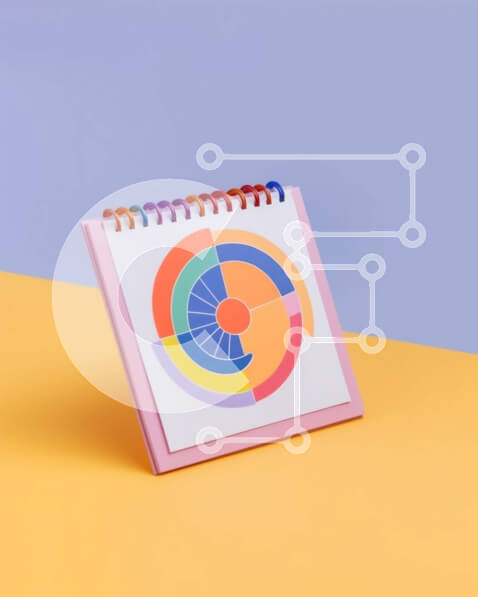 Intra Συλλεκτικό Ξύλινο Παζλ Plywood  4mm - Πολύχρωμο γράφημα πίτας που απεικονίζει τα προσωπικά οικονομικά Σε Ξύλινο Κουτί - Διαστάσεις Puzzle: 10x10 cm – 25 κομμάτια