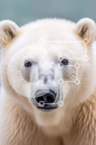 Σετ των 2 Intra Συλλεκτικό Ξύλινο Παζλ Plywood  4mm - Όμορφη εικόνα μιας λευκής πολικής αρκούδας που στέκεται στα πίσω πόδια της Σε Ξύλινο Κουτί - Διαστάσεις: 10x10 cm – 25 κομμάτια