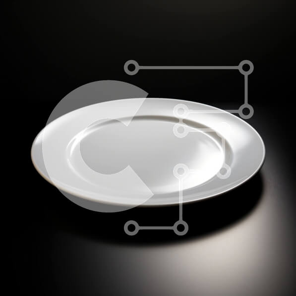 Intra Συλλεκτικό Ξύλινο Παζλ Plywood  4mm - Λευκό πιάτο σε μαύρη επιφάνεια Σε Ξύλινο Κουτί - Διαστάσεις Puzzle: 10x10 cm – 25 κομμάτια