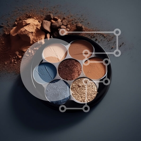 Σετ των 2 Intra Συλλεκτικό Ξύλινο Παζλ Plywood  4mm - Όμορφη παλέτα μακιγιάζ με μια ποικιλία από σκιές ματιών Σε Ξύλινο Κουτί - Διαστάσεις: 10x10 cm – 25 κομμάτια