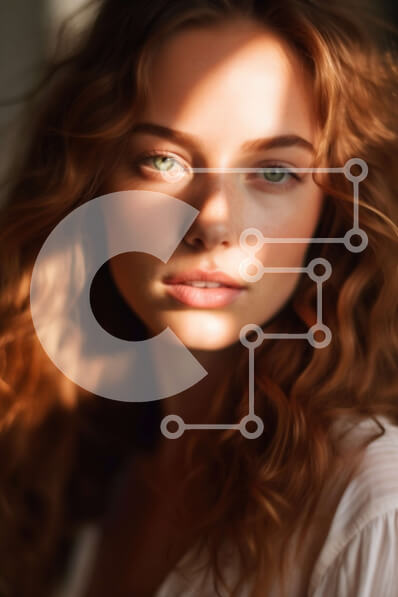 Intra Συλλεκτικό Ξύλινο Παζλ Plywood  4mm - Εκπληκτικό πορτρέτο μιας κοκκινομάλλας γυναίκας με πράσινα μάτια Σε Ξύλινο Κουτί - Διαστάσεις Puzzle: 10x10 cm – 25 κομμάτια