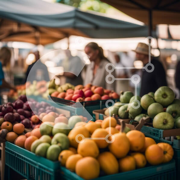 Σετ των 2 Intra Συλλεκτικό Ξύλινο Παζλ Plywood  4mm - Ζωντανή Αγροτική Αγορά με μεγάλη ποικιλία φρέσκων προϊόντων Σε Ξύλινο Κουτί - Διαστάσεις: 10x10 cm – 25 κομμάτια