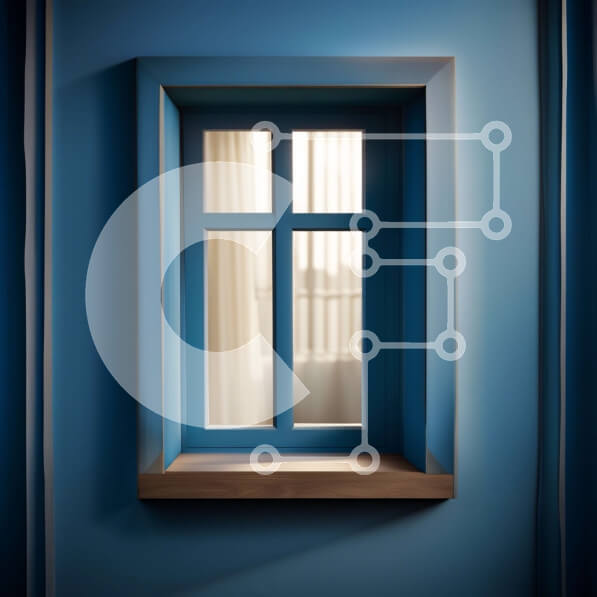 Intra Συλλεκτικό Ξύλινο Παζλ Plywood  4mm - Εκπληκτική εικόνα ενός μπλε δωματίου με παράθυρο Σε Ξύλινο Κουτί - Διαστάσεις Puzzle: 10x10 cm – 25 κομμάτια