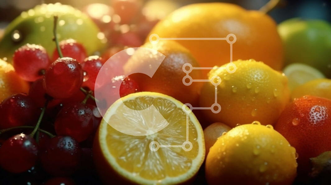 Σετ των 2 Intra Συλλεκτικό Ξύλινο Παζλ Plywood  4mm - Φρέσκα και πολύχρωμα μικτά φρούτα: πορτοκάλια, σταφύλια και λεμόνια Σε Ξύλινο Κουτί - Διαστάσεις: 10x10 cm – 25 κομμάτια