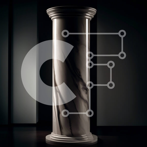 Intra Συλλεκτικό Ξύλινο Παζλ Plywood  4mm - Κομψή μαρμάρινη στήλη με περίπλοκα σκαλίσματα και σκηνή ελληνικής μυθολογίας Σε Ξύλινο Κουτί - Διαστάσεις Puzzle: 10x10 cm – 25 κομμάτια