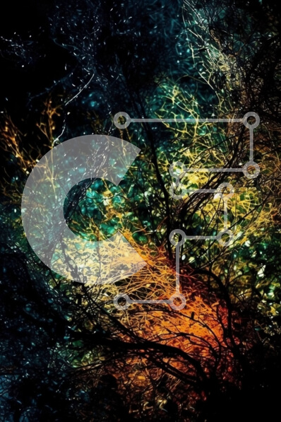 Σετ των 2 Intra Συλλεκτικό Ξύλινο Παζλ Plywood  4mm - Εξερευνήστε την αινιγματική ομορφιά ενός σκοτεινού δάσους με στριμμένα δέντρα και λαμπερά μανιτάρια Σε Ξύλινο Κουτί - Διαστάσεις: 10x10 cm – 25 κομμάτια