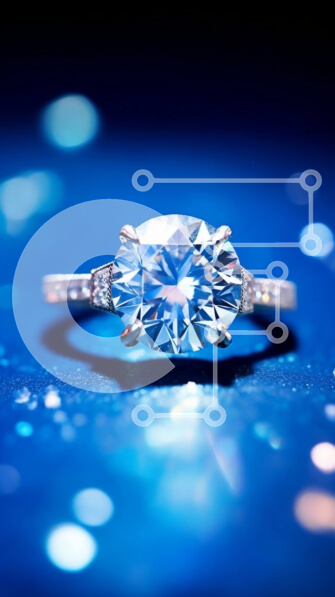 Intra Συλλεκτικό Ξύλινο Παζλ Plywood  4mm - Εκπληκτικό διαμαντένιο δαχτυλίδι αρραβώνων σε γυαλισμένο λευκό χρυσό Σε Ξύλινο Κουτί - Διαστάσεις Puzzle: 10x10 cm – 25 κομμάτια