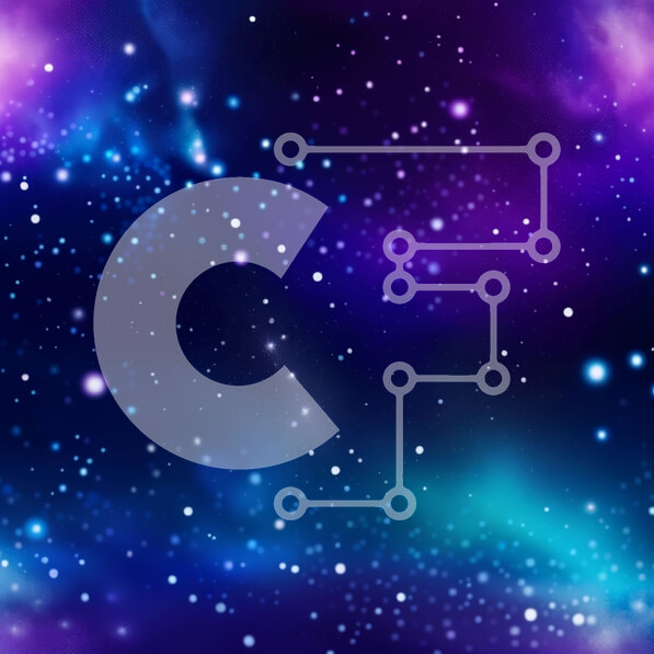 Intra Συλλεκτικό Ξύλινο Παζλ Plywood  4mm - Εκπληκτικό μωβ και μπλε φόντο γαλαξία με διάσπαρτα αστέρια Σε Ξύλινο Κουτί - Διαστάσεις Puzzle: 10x10 cm – 25 κομμάτια