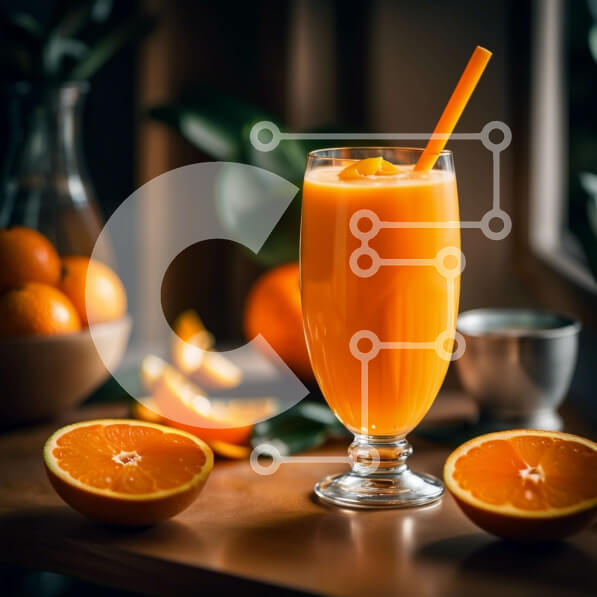 Σετ των 2 Intra Συλλεκτικό Ξύλινο Παζλ Plywood  4mm - Ξεδιψάστε με ένα ποτήρι δροσιστικό χυμό πορτοκαλιού Σε Ξύλινο Κουτί - Διαστάσεις: 10x10 cm – 25 κομμάτια