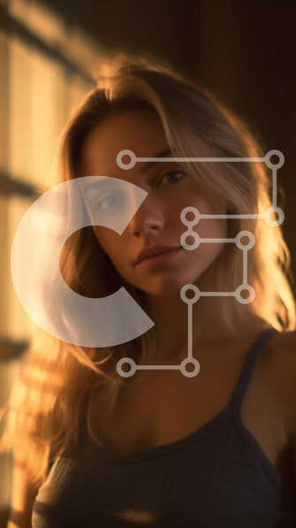 Intra Συλλεκτικό Ξύλινο Παζλ Plywood  4mm - Όμορφη εικόνα μιας νεαρής γυναίκας που κοιτάζει το ηλιοβασίλεμα Σε Ξύλινο Κουτί - Διαστάσεις Puzzle: 10x10 cm – 25 κομμάτια