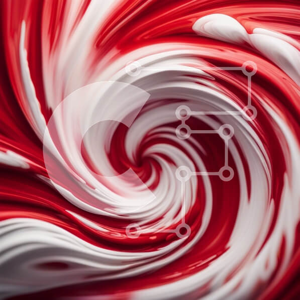 Σετ των 2 Intra Συλλεκτικό Ξύλινο Παζλ Plywood  4mm - Νόστιμη εικόνα από κοντά ενός κόκκινου και λευκού στροβιλισμένου ζαχαροκάλαμου Σε Ξύλινο Κουτί - Διαστάσεις: 10x10 cm – 25 κομμάτια