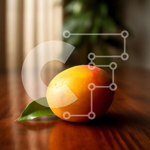 Σετ των 2 Intra Συλλεκτικό Ξύλινο Παζλ Plywood  4mm - Ζουμερό και νόστιμο μάνγκο στην οθόνη Σε Ξύλινο Κουτί - Διαστάσεις: 10x10 cm – 25 κομμάτια