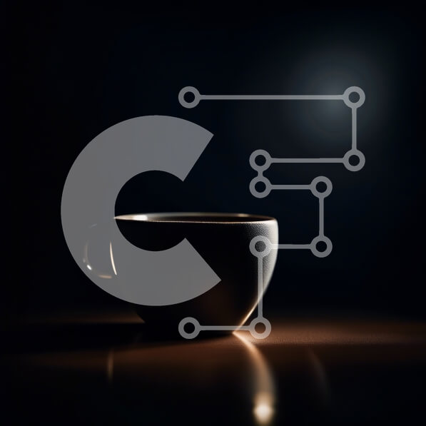 Intra Συλλεκτικό Ξύλινο Παζλ Plywood  4mm - Μινιμαλιστική εικόνα της μαύρης κούπας καφέ σε σκούρο ξύλινο τραπέζι Σε Ξύλινο Κουτί - Διαστάσεις Puzzle: 10x10 cm – 25 κομμάτια