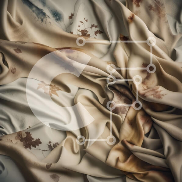 Σετ των 2 Intra Συλλεκτικό Ξύλινο Παζλ Plywood  4mm - Κοντινό πλάνο του υφάσματος με το σχέδιο φύλλων Σε Ξύλινο Κουτί - Διαστάσεις: 10x10 cm – 25 κομμάτια