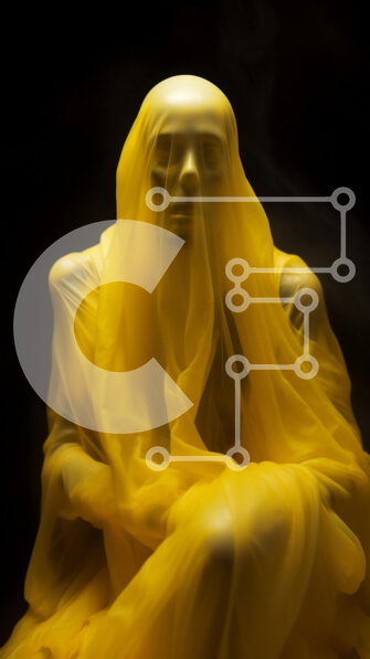 Intra Συλλεκτικό Ξύλινο Παζλ Plywood  4mm - Αφηρημένη εικόνα μιας φιγούρας που κάθεται στην αφάνεια με τον καπνό Σε Ξύλινο Κουτί - Διαστάσεις Puzzle: 10x10 cm – 25 κομμάτια