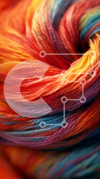 Intra Συλλεκτικό Ξύλινο Παζλ Plywood  4mm - Ζωντανή και πολύχρωμη μπάλα νήματος από κοντά Σε Ξύλινο Κουτί - Διαστάσεις: 10x10 cm – 25 κομμάτια