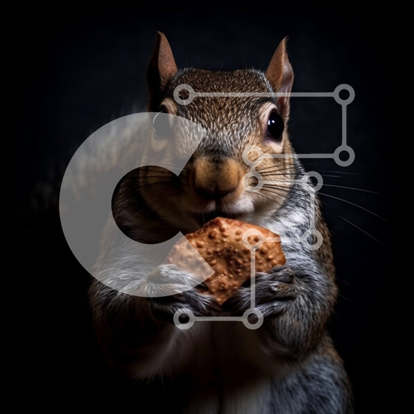 Intra Συλλεκτικό Ξύλινο Παζλ Plywood  4mm - Αξιολάτρευτη εικόνα ενός σκίουρου που κρατά ένα καρύδι Σε Ξύλινο Κουτί - Διαστάσεις: 10x10 cm – 25 κομμάτια