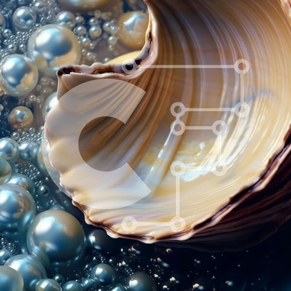 Intra Συλλεκτικό Ξύλινο Παζλ Plywood  4mm - Μυστηριώδης εικόνα ενός μεγάλου κοχυλιού σε σκοτεινό φόντο Σε Ξύλινο Κουτί - Διαστάσεις: 10x10 cm – 25 κομμάτια