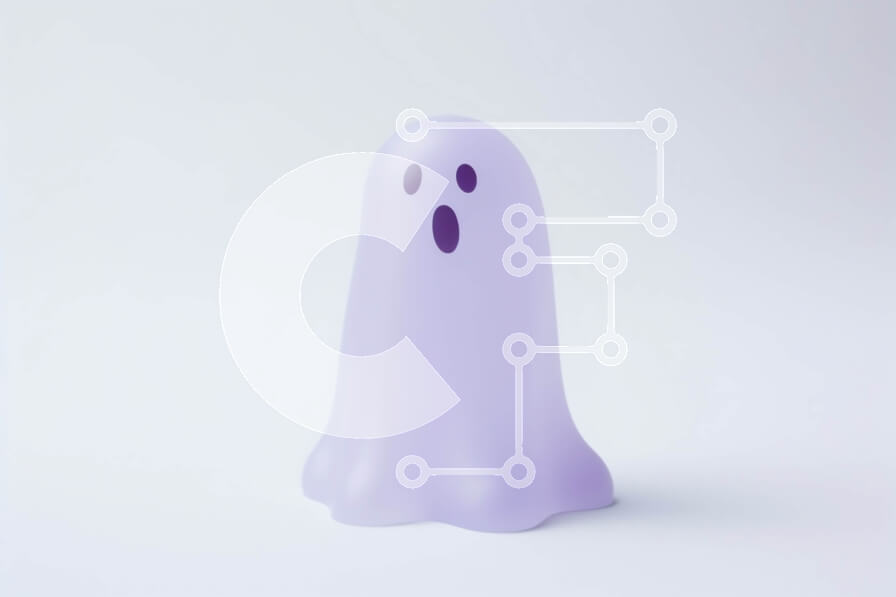 Intra Συλλεκτικό Ξύλινο Παζλ Plywood  4mm - Μικρό μωβ ειδώλιο φαντασμάτων σε λευκή επιφάνεια Σε Ξύλινο Κουτί - Διαστάσεις Puzzle: 10x10 cm – 25 κομμάτια